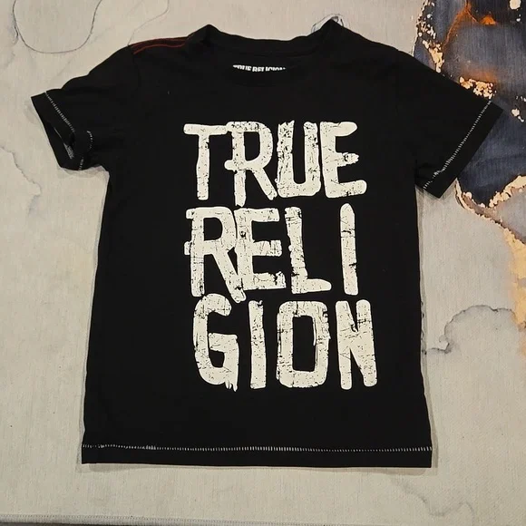 True Religion Boys' Short Sleeve Tee Sz 6 - Picture 1 of 4